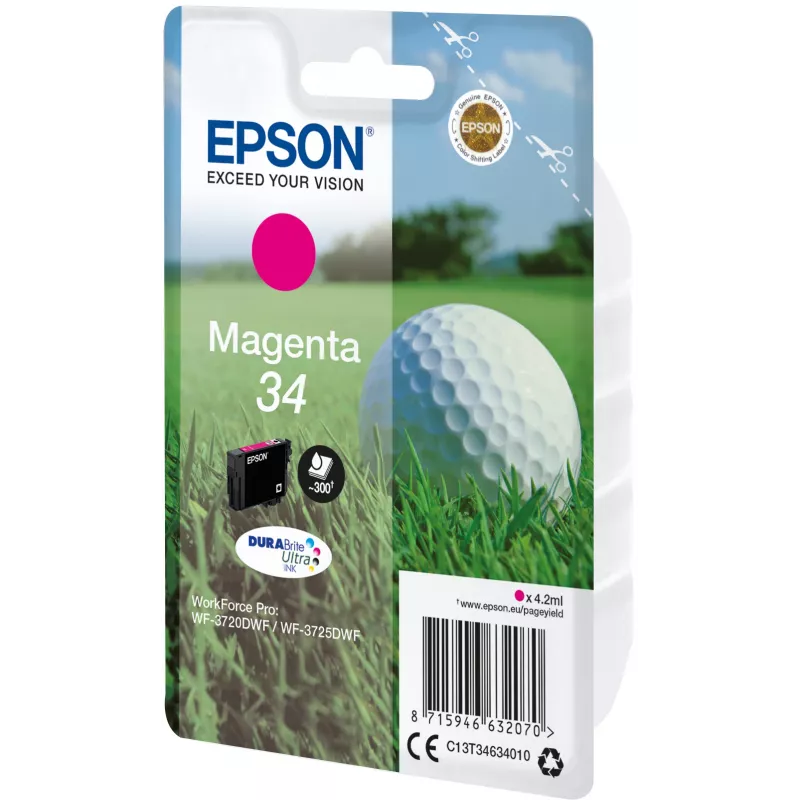 Kasetne Epson 34 Magenta 300 lapas C13T34634010