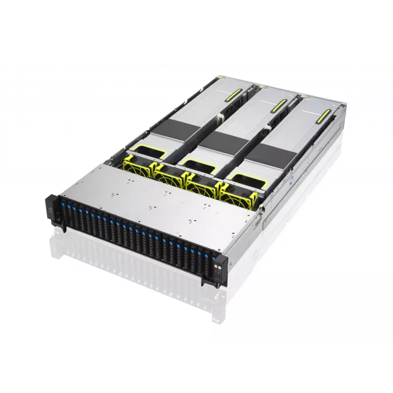 ASUS RS720A-E11-RS24U 2U statnī montējams barebone serveris, sudraba krāsā