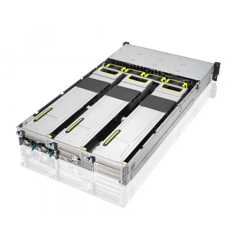 ASUS RS720A-E11-RS24U 2U statnī montējams barebone serveris, sudraba krāsā