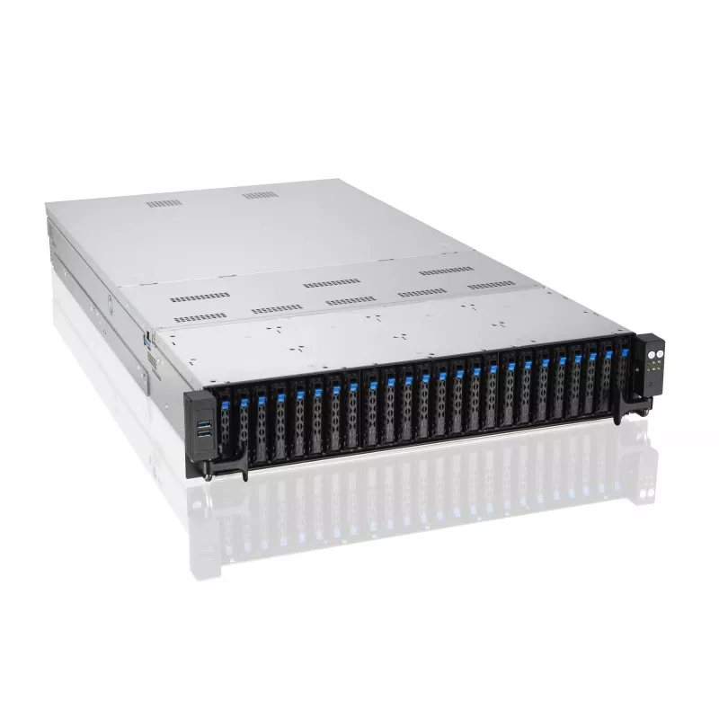 ASUS RS720A-E11-RS24U 2U statnī montējams barebone serveris, sudraba krāsā
