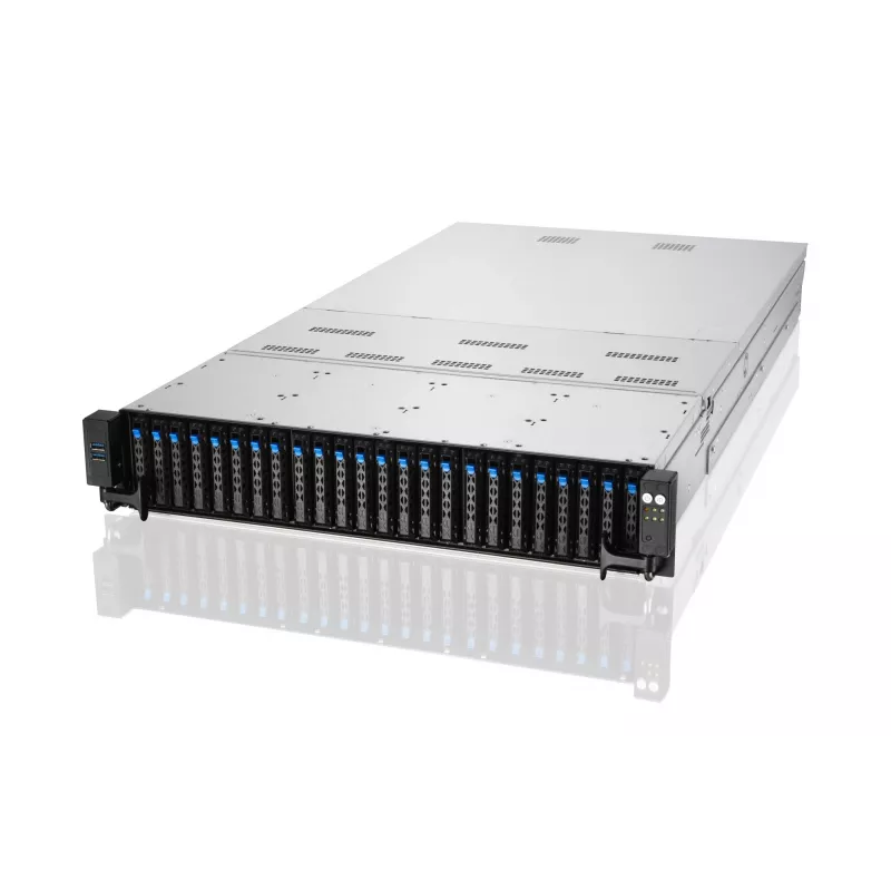 ASUS RS720A-E11-RS24U 2U statnī montējams barebone serveris, sudraba krāsā