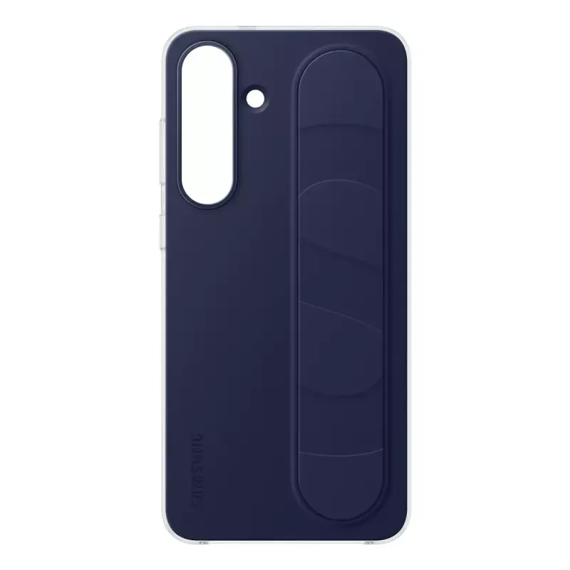 Stāvošais satvērēja maciņš Samsung Galaxy S25 FE — vāciņš, tumši zils, 17 cm (6,7 collu) ekrānam, galda statīvs
