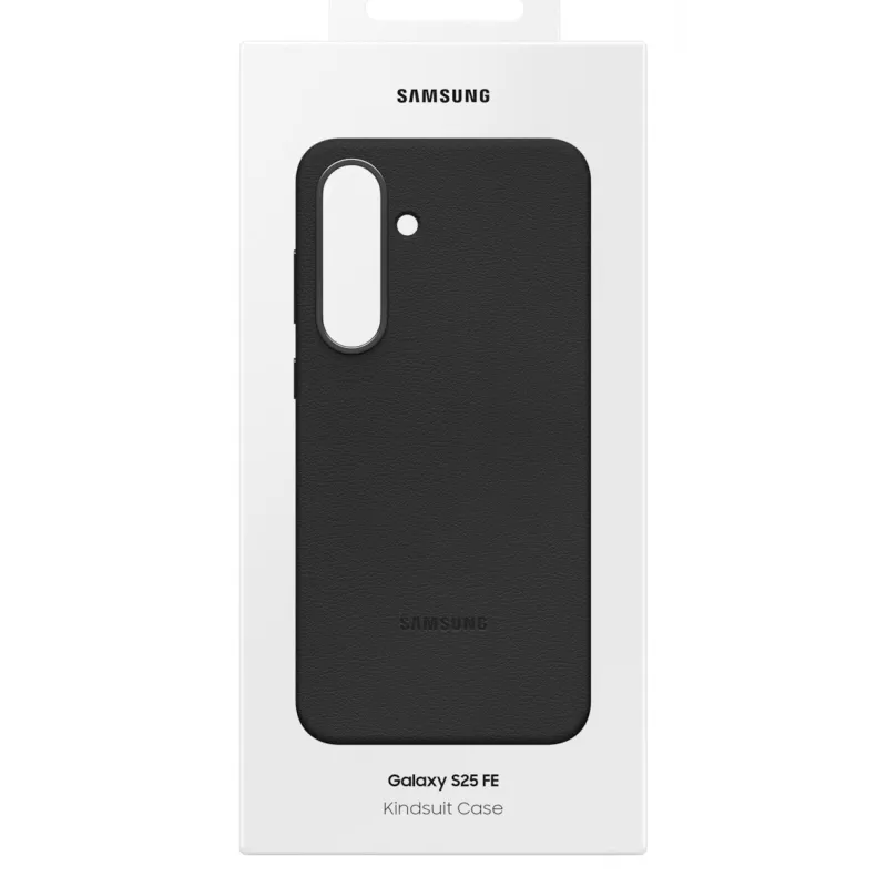 Samsung Kindsuit mākslīgās ādas maciņš Galaxy S25 FE, Vāciņš, Samsung, Galaxy S25 FE, 17 cm (6,7 collas), Melns