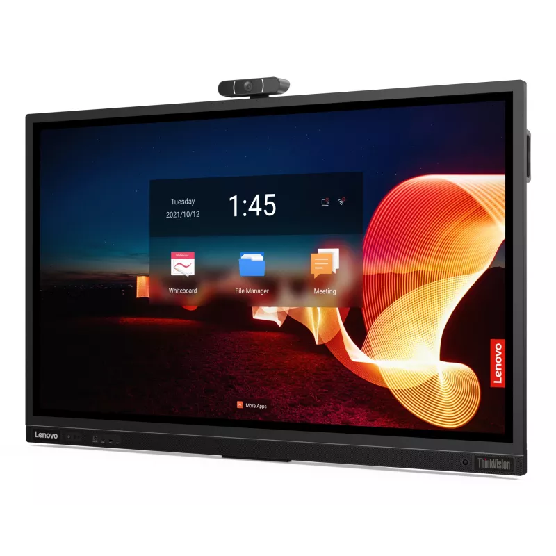 Lenovo ThinkVision T65 datora monitors 165,1 cm (65 colli) 3840 x 2160 pikseļi 4K Ultra HD LED Skārienekrāns Melns