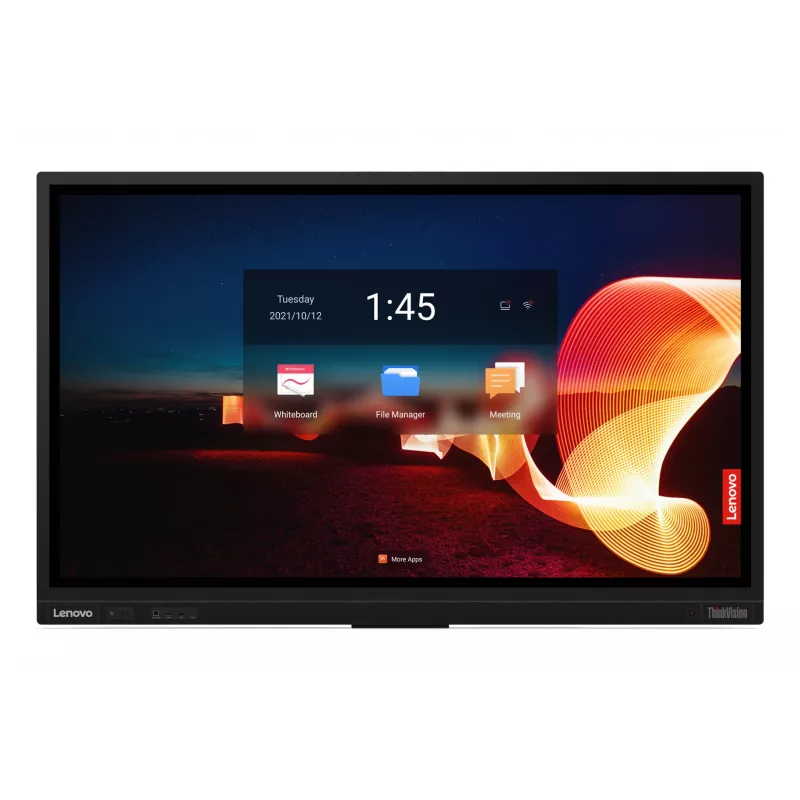 Lenovo ThinkVision T65 datora monitors 165,1 cm (65 colli) 3840 x 2160 pikseļi 4K Ultra HD LED Skārienekrāns Melns