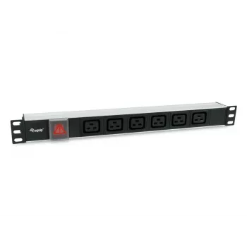 Equip 333319 barošanas sadales bloks (PDU) 6 maiņstrāvas kontaktligzdas 1U melns