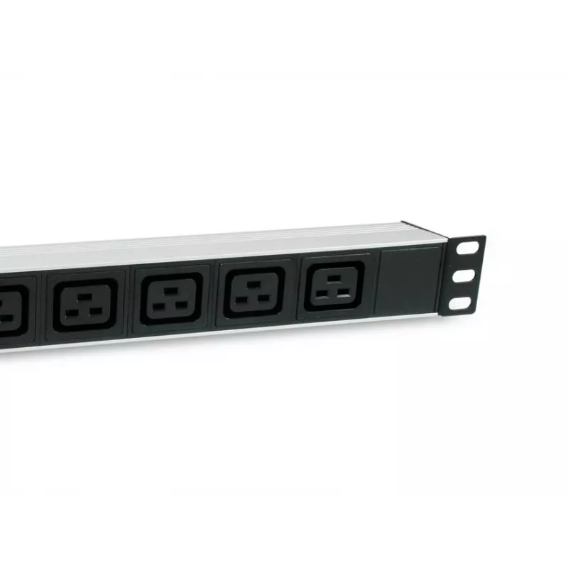 Equip 333319 barošanas sadales bloks (PDU) 6 maiņstrāvas kontaktligzdas 1U melns