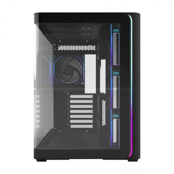 FSP M580-BP Plus korpuss Midi Tower mITX, mATX Melns ARGB, Midi Tower, PC, Melns, ATX, micro ATX, Mini-ITX, Stikls, SPCC, 16 cm