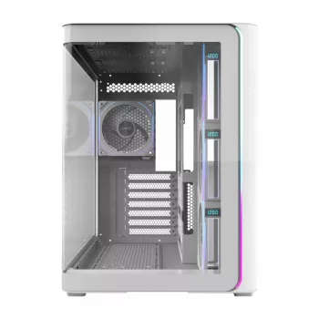FSP M580-WP Plus korpuss Midi Tower mITX, mATX balts ARGB, Midi Tower, PC, balts, ATX, micro ATX, Mini-ITX, stikls, SPCC, 16 cm