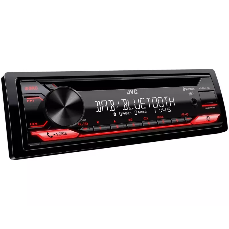JVC KD-DB622BT automašīnas multivides uztvērējs Melns 200 W Bluetooth