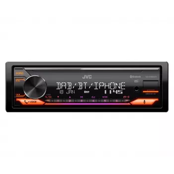 JVC KD-X482DBT melns 200 W Bluetooth digitālais multivides uztvērējs ar Amazon Alexa / digitālo radio DAB+ / Bluetooth® / DSP ar DTA un 13 joslu ekvalaizeru / JVC Remote App saderību