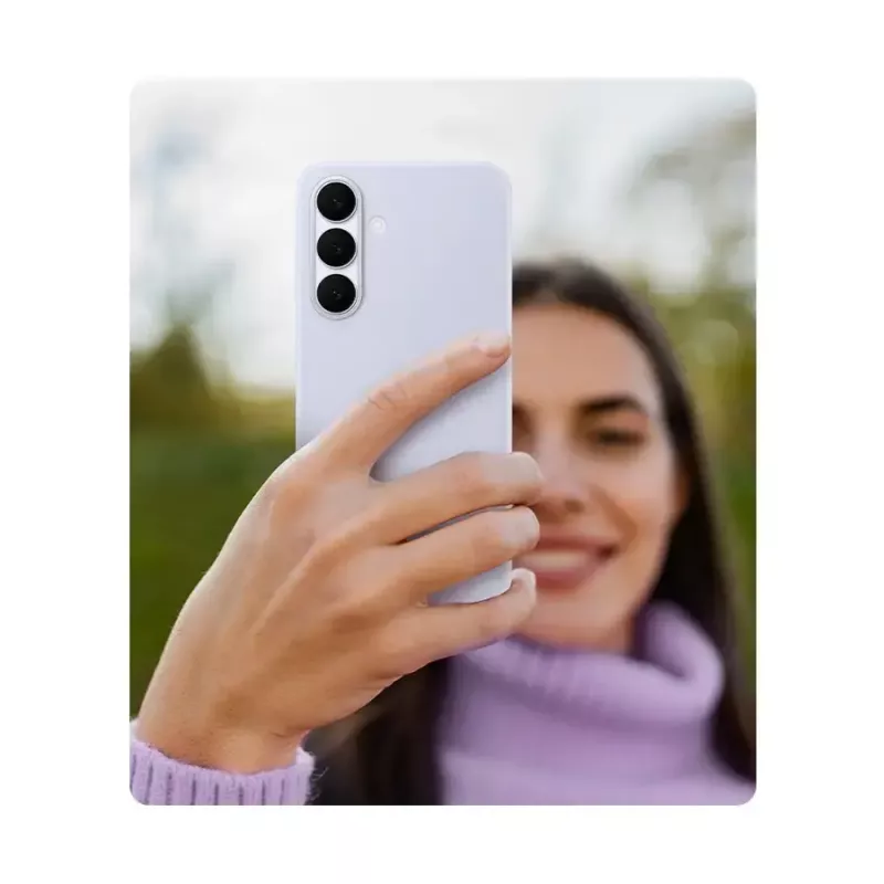 Silikona maciņš Samsung Galaxy S25 FE — Gaiši zils, 6,7 collu ekrānam, mikrošķiedras iekšpuse