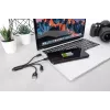 DIGITUS USB lādētāja kabelis USB A - Lightning+micro B+Type-C M/M/M/M 15cm 3-in-1 kabelis, kokvilna, CE, melns