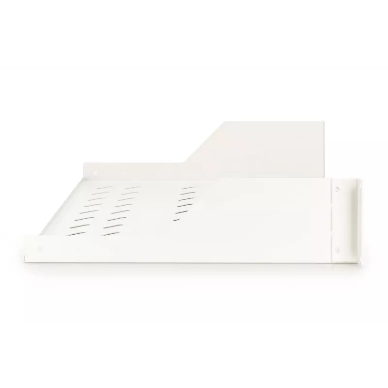 DIGITUS 2U statīva stiprinājuma fiksēts plaukts ar ventilāciju, pelēks (RAL 7035), līdz 25 kg, 85x483x350 mm