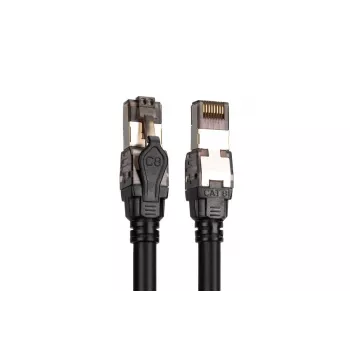 DIGITUS komutācijas kabelis - Cat 8.1 - S/FTP - AWG 24/7 - 3m - Melns