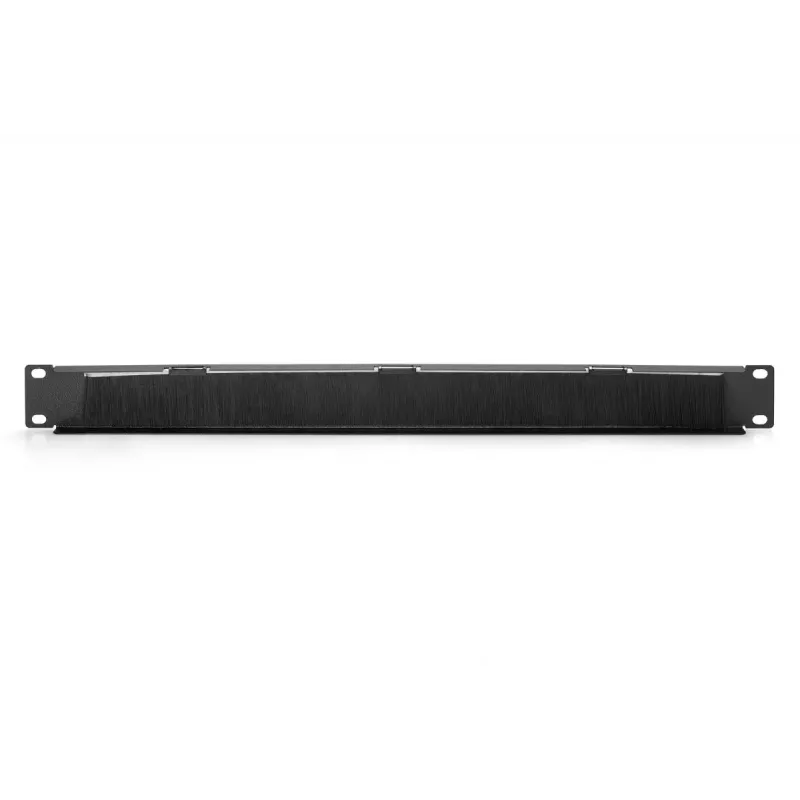 DIGITUS 1U kabeļu suku pārvaldības panelis 44x483x11 mm, sukas izmērs 27x423 mm, krāsa melna (RAL 9005)