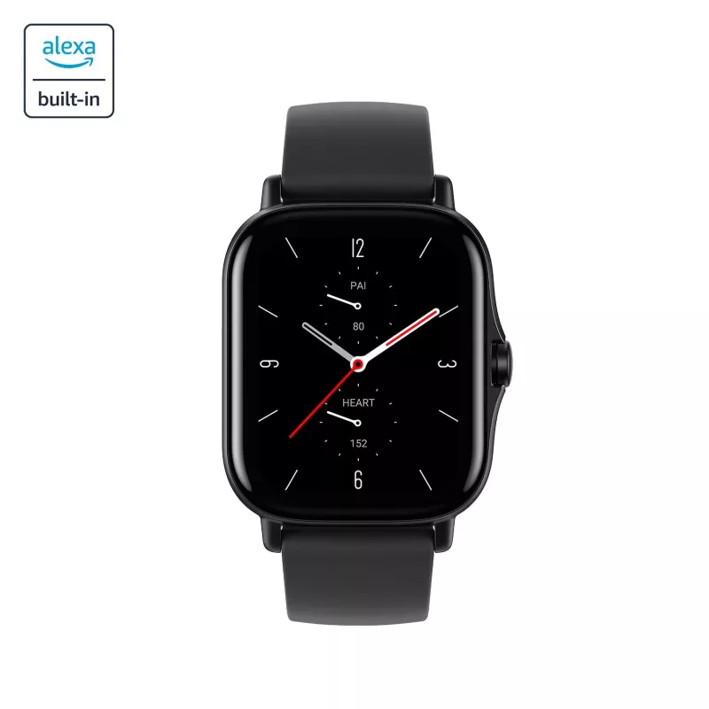 Amazfit GTS 2 4,19 cm (1,65 collas) AMOLED 43 mm Digitāls 348 x 442 pikseļi Skārienekrāns Melns Wi-Fi GPS (satelīts)