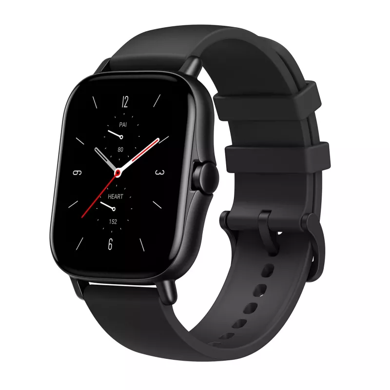 Amazfit GTS 2 4,19 cm (1,65 collas) AMOLED 43 mm Digitāls 348 x 442 pikseļi Skārienekrāns Melns Wi-Fi GPS (satelīts)