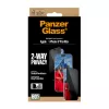 Ekrāna aizsargs PanzerGlass 2-Way Privacy iPhone 17 Pro Max — rūdītais stikls, īpaši plata piemērotība, EasyAligner