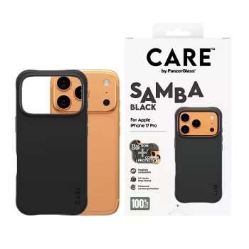 Vāciņš PanzerGlass CARE by Fashionable Case Samba Black ar MagSafe iPhone 17 Pro