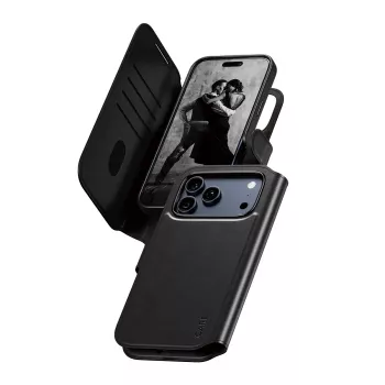 Aizsargājošs divi vienā maciņa vāciņš PanzerGlass CARE Feature Case Tango ar MagSafe iPhone 17 Pro Max, melns