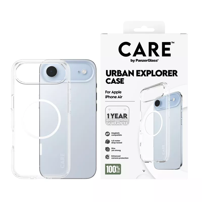 Vāciņš PanzerGlass CARE by Flagship Case Caurspīdīgs Urban Explorer White MagSafe iPhone 17 Air