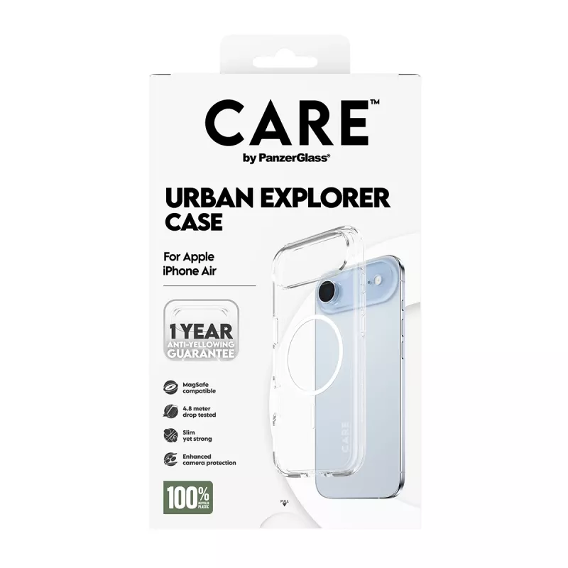 Vāciņš PanzerGlass CARE by Flagship Case Caurspīdīgs Urban Explorer White MagSafe iPhone 17 Air