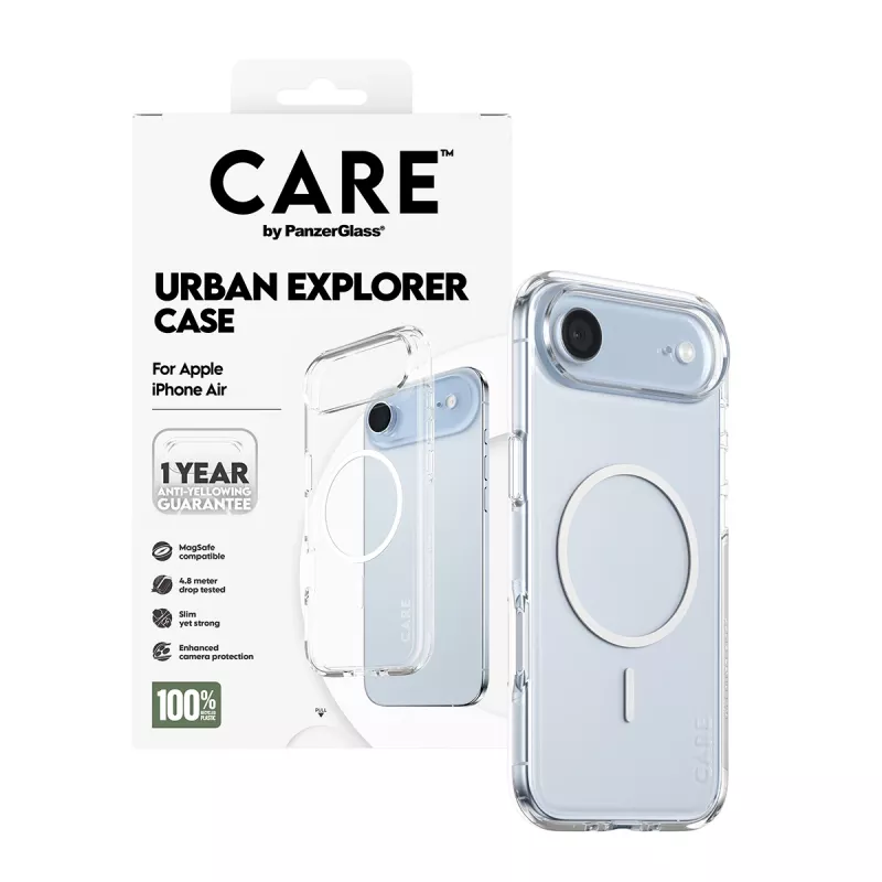 Vāciņš PanzerGlass CARE by Flagship Case Caurspīdīgs Urban Explorer White MagSafe iPhone 17 Air
