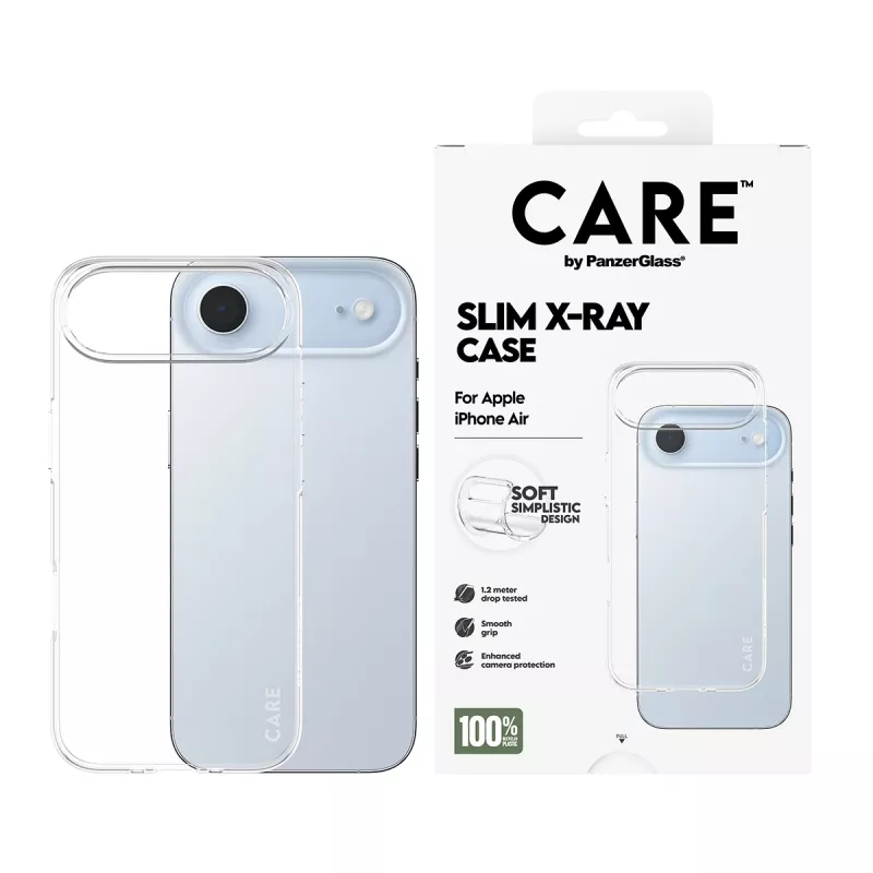 PanzerGlass CARE™ by ® X-Ray vāciņš iPhone Air, vāciņš, Apple, Apple - iPhone Air, caurspīdīgs