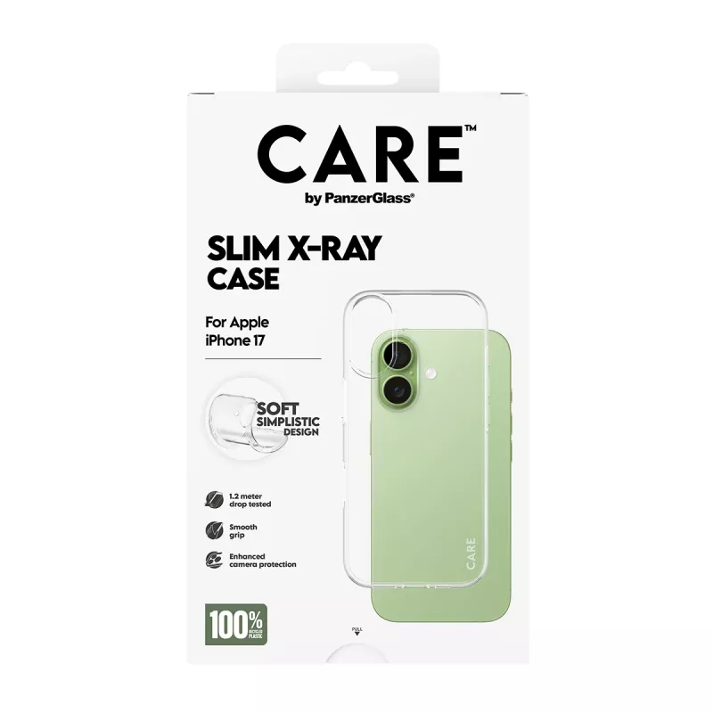 Telefona vāciņš PanzerGlass moderns vāciņš Transparent X-Ray Soft Basic, paredzēts iPhone 17