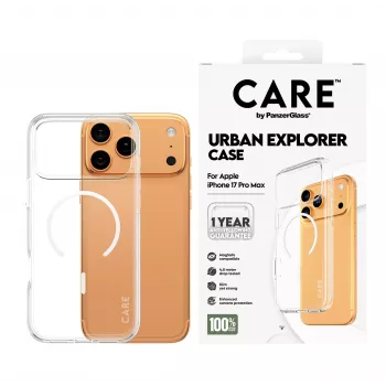 Vāciņš PanzerGlass CARE by Flagship Case Caurspīdīgs Urban Explorer Balts MagSafe iPhone 17 Pro Max
