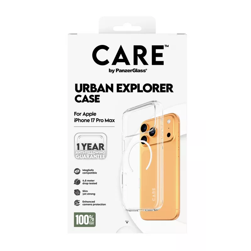 Vāciņš PanzerGlass CARE by Flagship Case Caurspīdīgs Urban Explorer Balts MagSafe iPhone 17 Pro Max