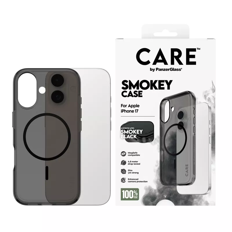 PanzerGlass CARE™ by ® Urban Explorer Case Smokey w. Melns MagSafe iPhone 17