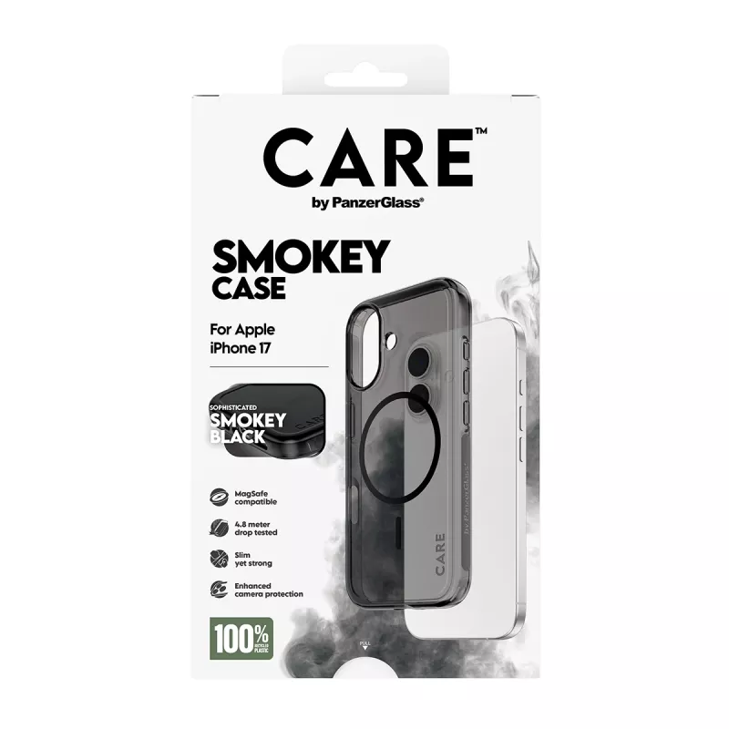 PanzerGlass CARE™ by ® Urban Explorer Case Smokey w. Melns MagSafe iPhone 17