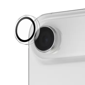 Kameras lēcu aizsargs PanzerGlass Hoops iPhone Air — rūdīts stikls un silikons, caurspīdīgs, 1 gab.