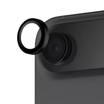 Kameras objektīva aizsargs PanzerGlass Hoops iPhone Air — rūdīts stikls, melns, izturīgs pret skrāpējumiem un triecieniem