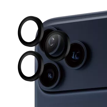 PanzerGlass® Hoops® Kameras lēcu aizsargs melns iPhone 17 Pro | iPhone 17 Pro Max | iPhone 16 Pro | 16 Pro Max