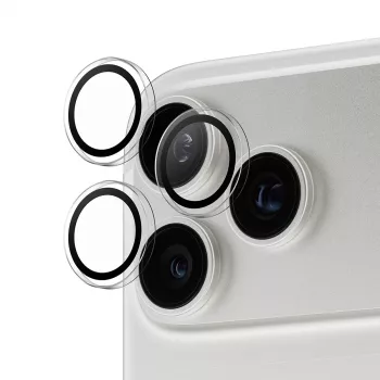 Kameras objektīva aizsargs PanzerGlass Hoops Transparent iPhone 17 Pro / 17 Pro Max / 16 Pro / 16 Pro Max, rūdītais stikls, silikons, 1 gab.