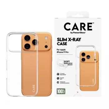 Aizsargājošs tālruņa vāciņš PanzerGlass CARE moderns vāciņš Transparent X‑Ray Soft Basic priekš iPhone 17 Pro