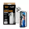 Ekrāna aizsardzības komplekts PanzerGlass CARE 3-in-1 Flagship Explorer iPhone 17 Pro — rūdītais stikls, PET, silikons, caurspīdīgs