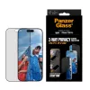 Privātuma ekrāna aizsargs PanzerGlass iPhone 17 / iPhone 16 Pro — īpaši plata piegulšanās, rūdīts stikls + PET, FASTFIT