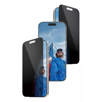 Ekrāna aizsargs PanzerGlass 2-Way Privacy iPhone 17 Pro — Ultra-Wide Fit, rūdīts stikls, privātuma filtrs, FASTFIT