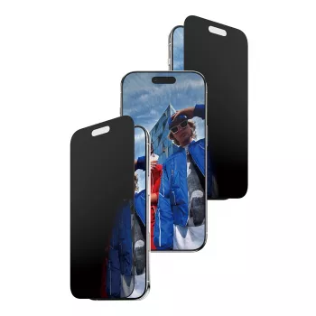 Ekrāna aizsargs PanzerGlass Privacy iPhone Air — rūdīts stikls, īpaši plats piegulums, privātuma filtrs, FASTFIT