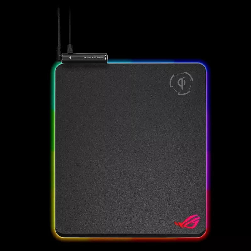 ASUS ROG Balteus Qi spēļu peļu paliktnis melns