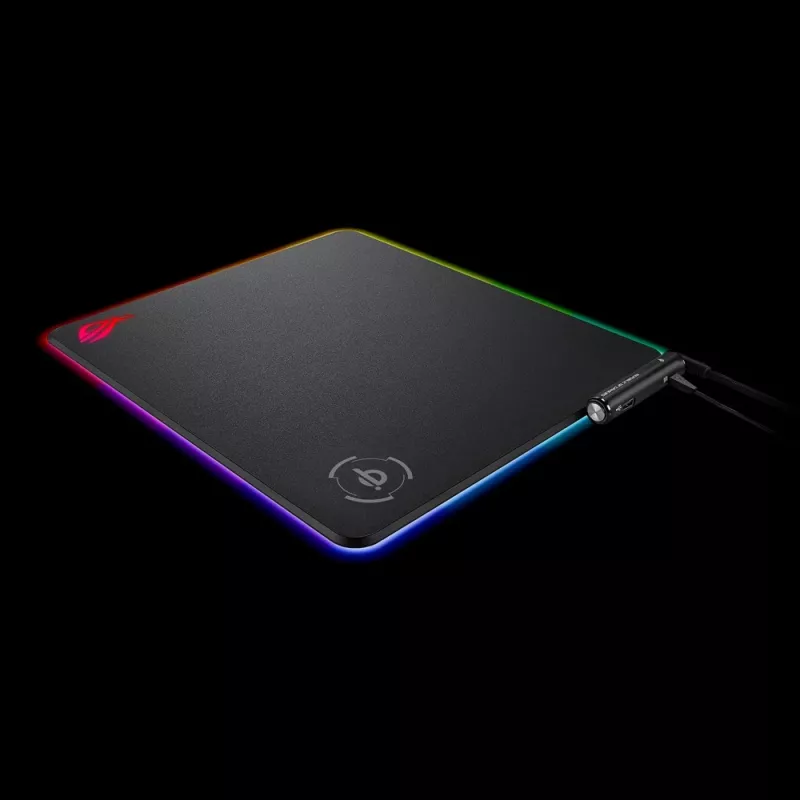 ASUS ROG Balteus Qi spēļu peļu paliktnis melns