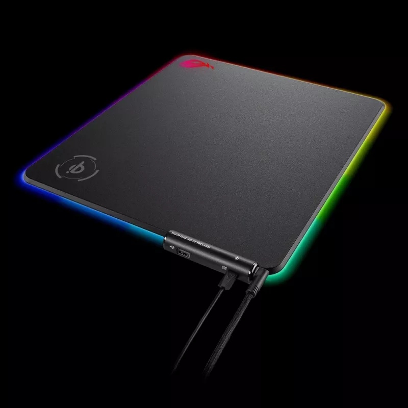 ASUS ROG Balteus Qi spēļu peļu paliktnis melns
