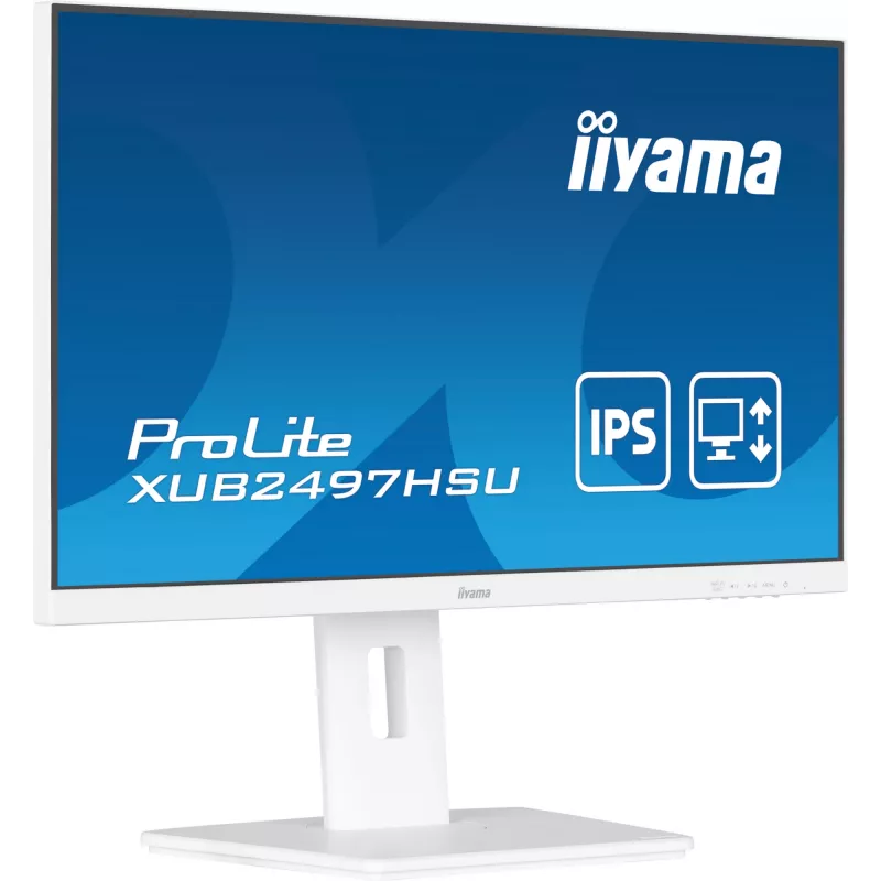iiyama ProLite XUB2497HSU-W2 datora monitors 60.5 cm (23.8 colli) 1920 x 1080 pikseļi Full HD LED Balts