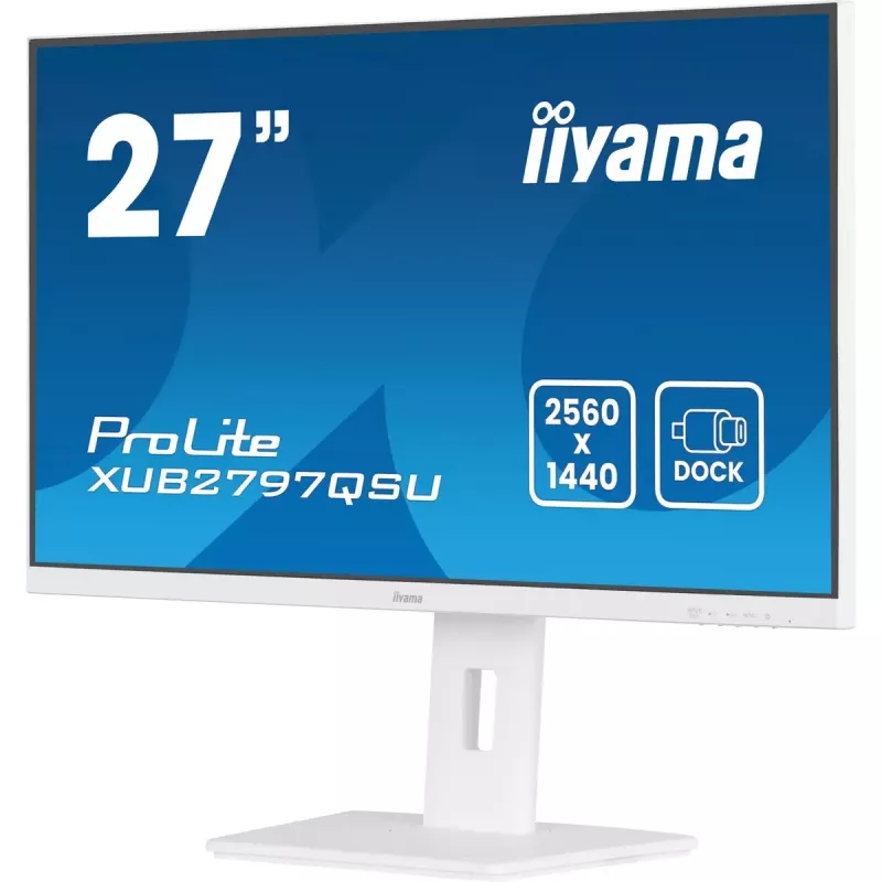 iiyama ProLite XUB2797QSU-W2 datora monitors 68,6 cm (27 colli) 2560 x 1440 pikseļi Quad HD LED Balts