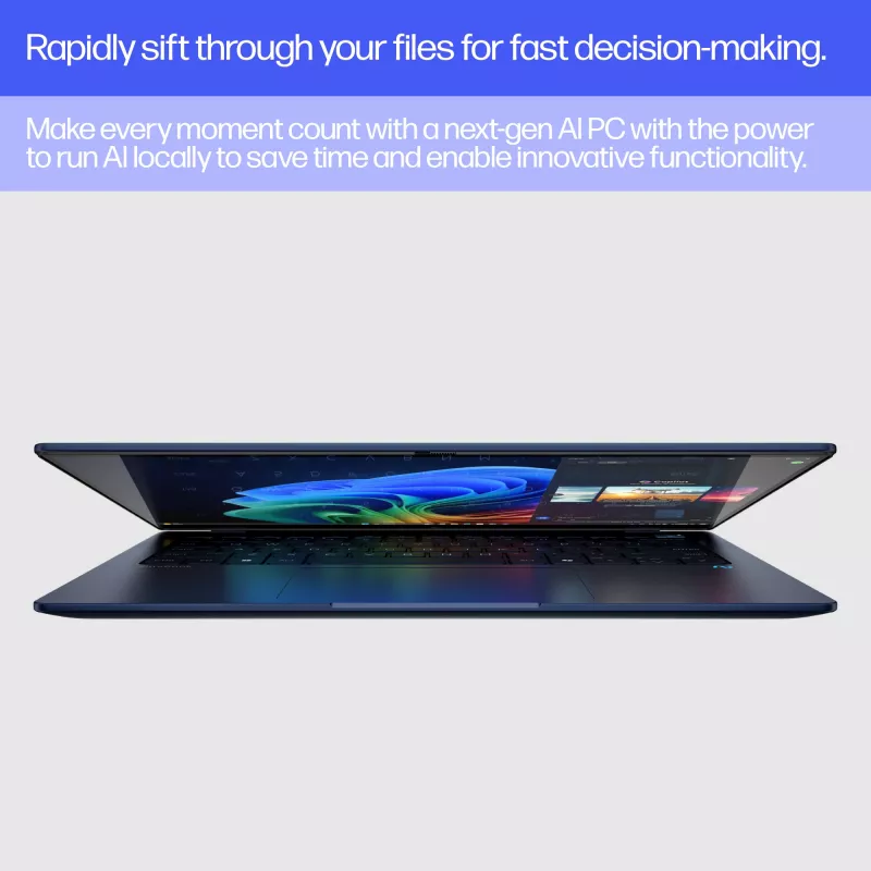 HP EliteBook Ultra G1q AI PC Copilot+ PC Snapdragon X1E-78-100 klēpjdators 35,6 cm (14 collu) skārienekrāns 2.2K 16 GB LPDDR5x-SDRAM 512 GB SSD Wi-Fi 6E (802.11ax) Windows 11 Pro zils