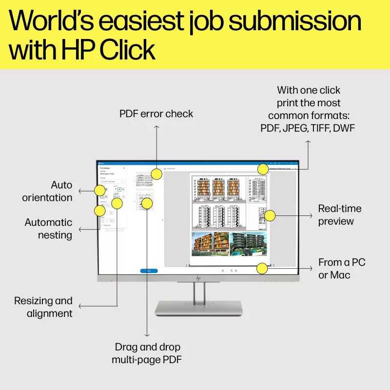 HP Designjet T2600 36-in PostScript daudzfunkciju printeris